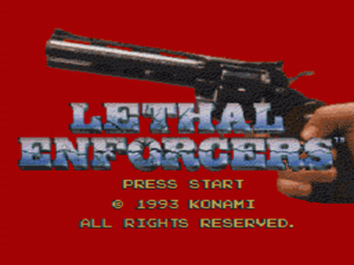 Lethal Enforcers title screen for Sega CD